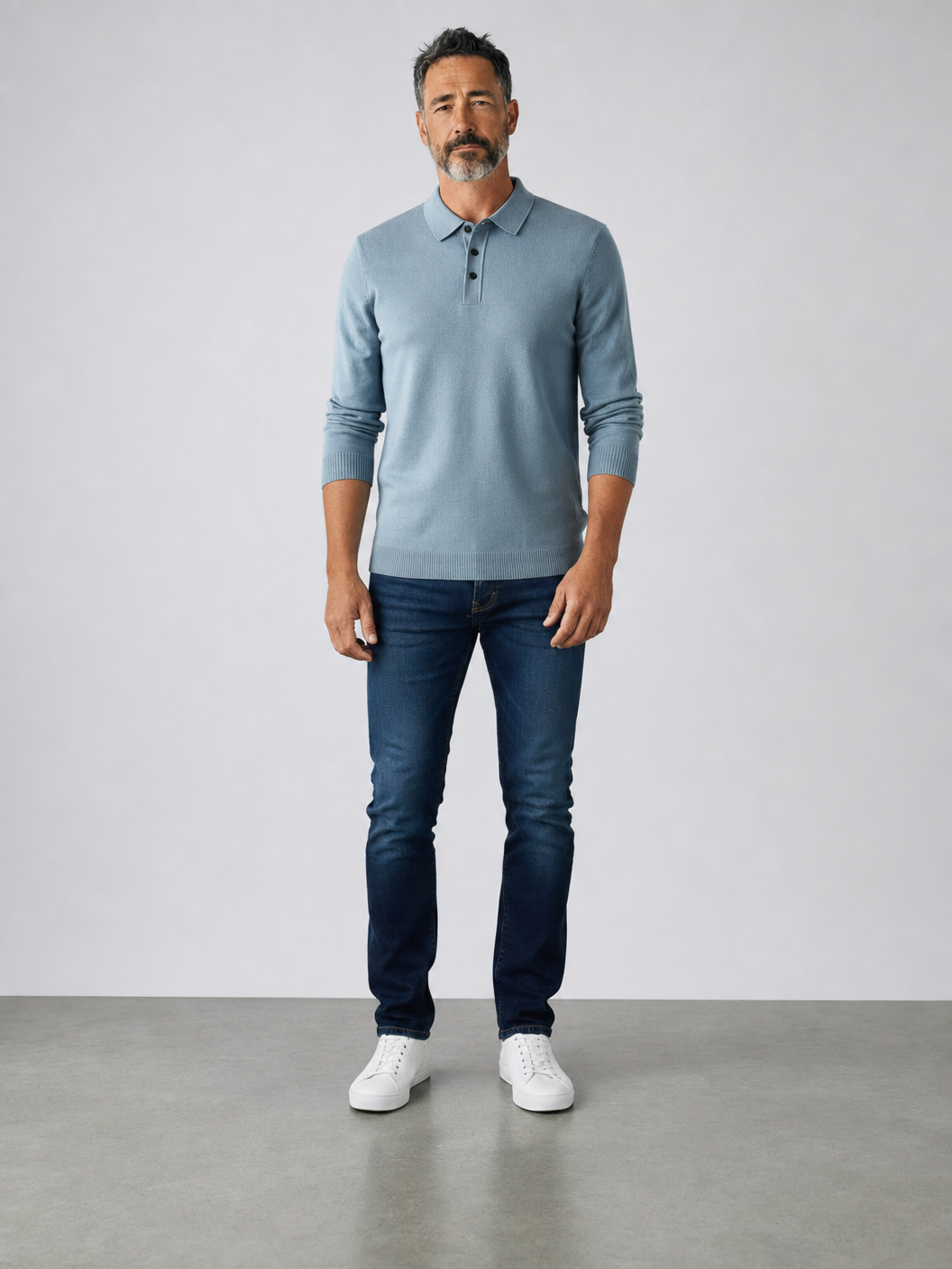 The Côte | Merino-Touch Polo Sweater