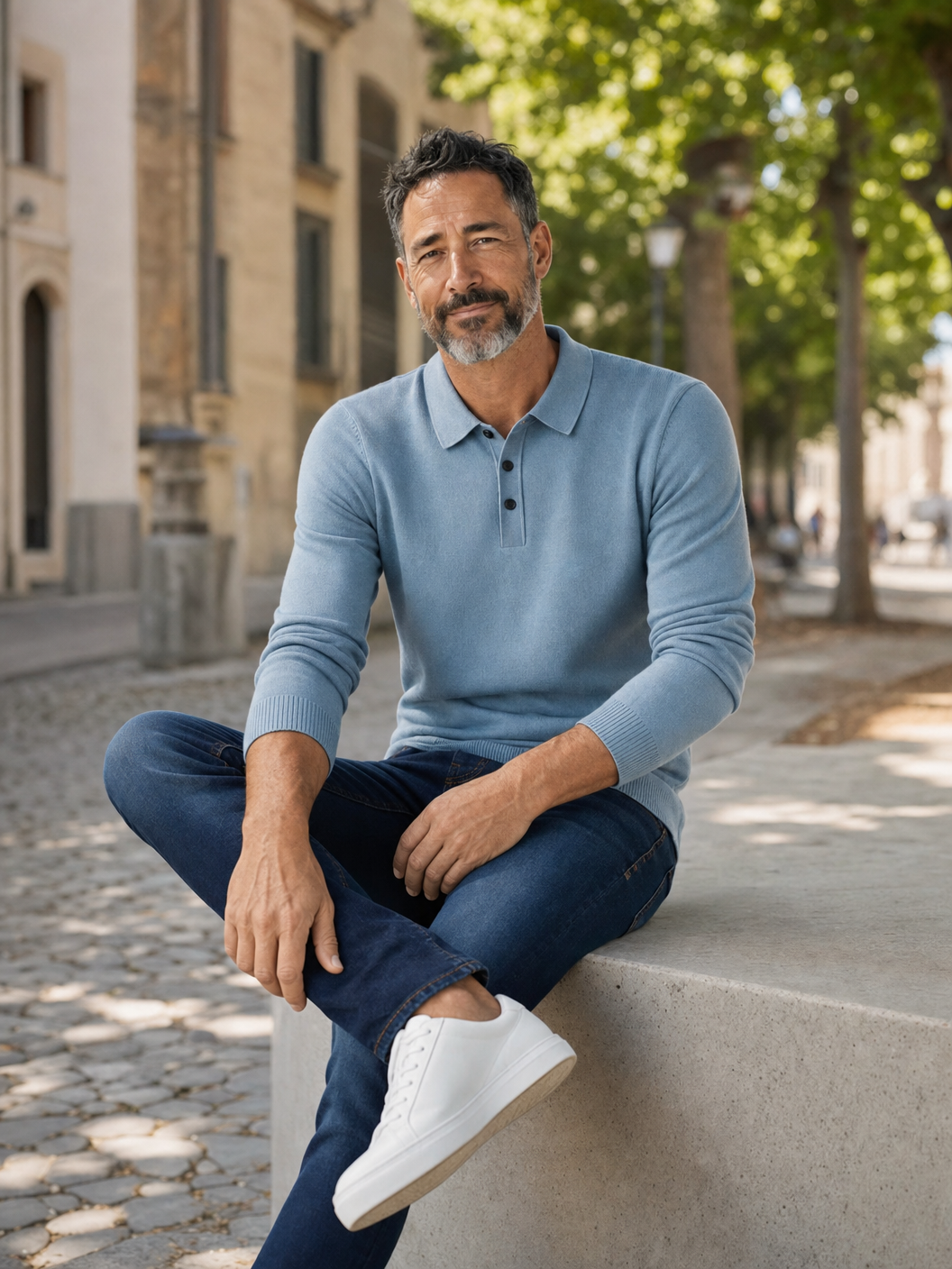 The Côte | Merino-Touch Polo Sweater