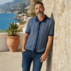 St Kilda | Striped Jacquard Knit Shirt